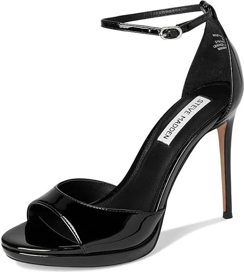 Steve Madden Wiley Women's Sandals Black Patent : 8 M, Leather/Rubber - Image 5