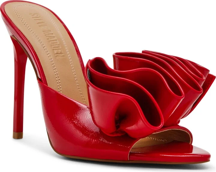 Steve Madden Women's Affinity Ruffle High-Heel Dress Mules