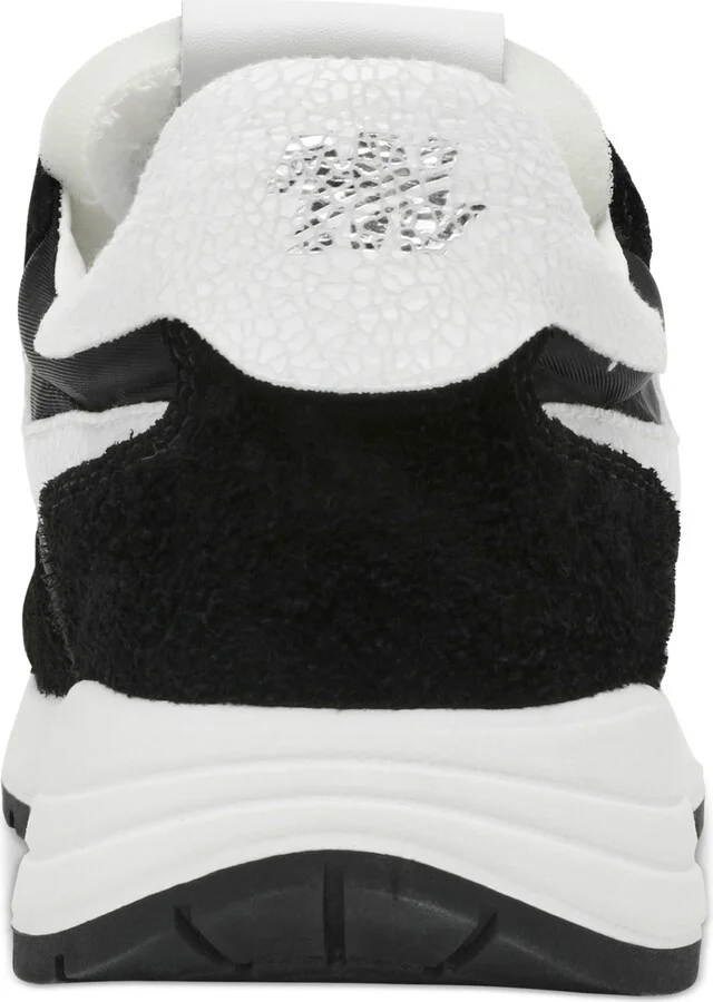 Steve Madden Women's Burst Lace-Up Retro Jogger Sneakers - Black/White Multi - Image 3
