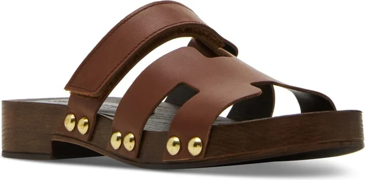 Steve Madden Women's Canal Wooden Platform Slide Sandals