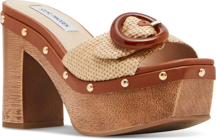 Steve Madden Women's Dinnah Platform Buckle Dress Sandals