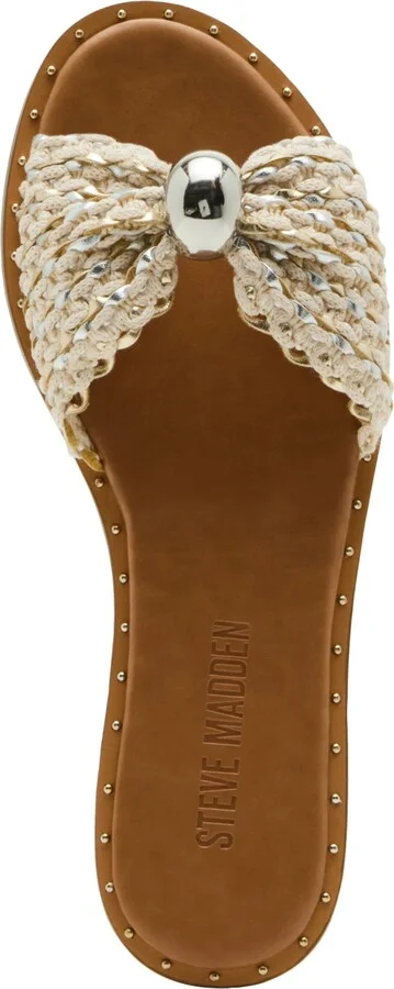 Steve Madden Women's Dipsy Knotted Embellished Slide Sandals - Image 4