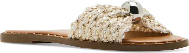 Steve Madden Women's Dipsy Knotted Embellished Slide Sandals