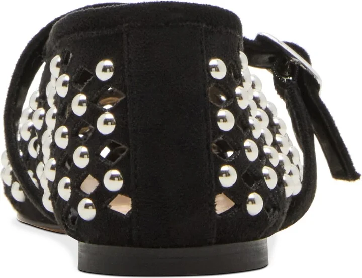 Steve Madden Women's Dreaming Studded Mary Jane Flats - Black/Silver Multi - Image 3