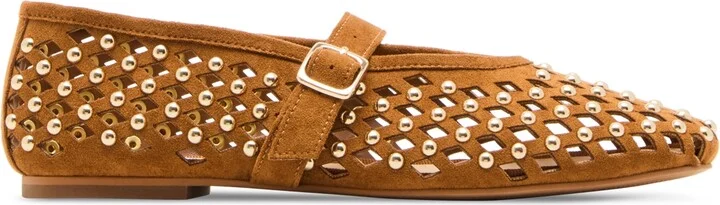 Steve Madden Women's Dreaming Studded Mary Jane Flats - Black/Silver Multi - Image 6