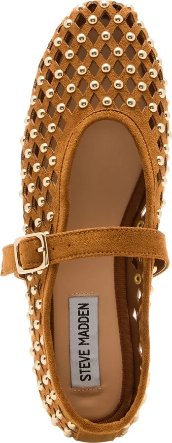 Steve Madden Women's Dreaming Studded Mary Jane Flats - Black/Silver Multi - Image 8