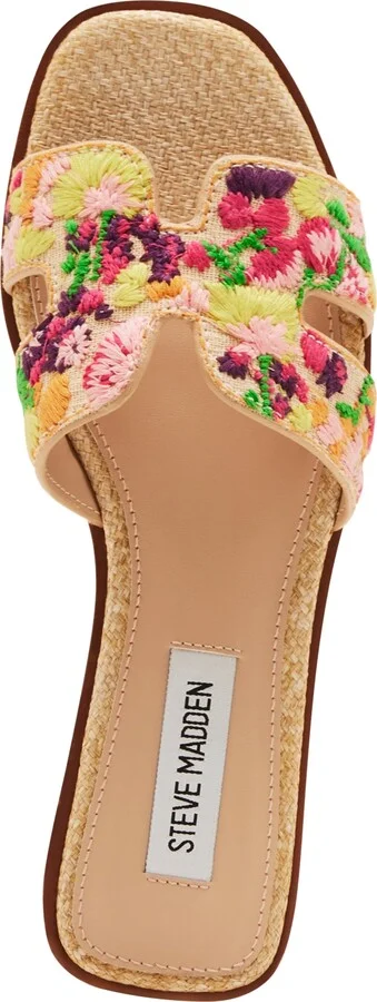 Steve Madden Women's Hadyn Embroidered Slide Sandals - Image 4
