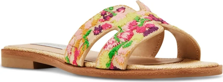 Steve Madden Women's Hadyn Embroidered Slide Sandals