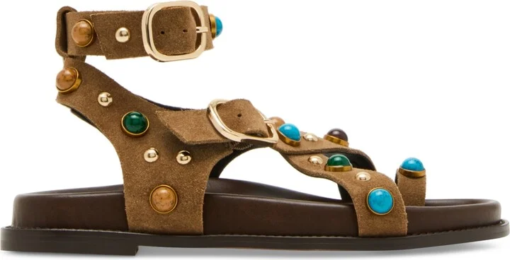 Steve Madden Women's Linear Embellished Strappy Footbed Sandals - Image 2