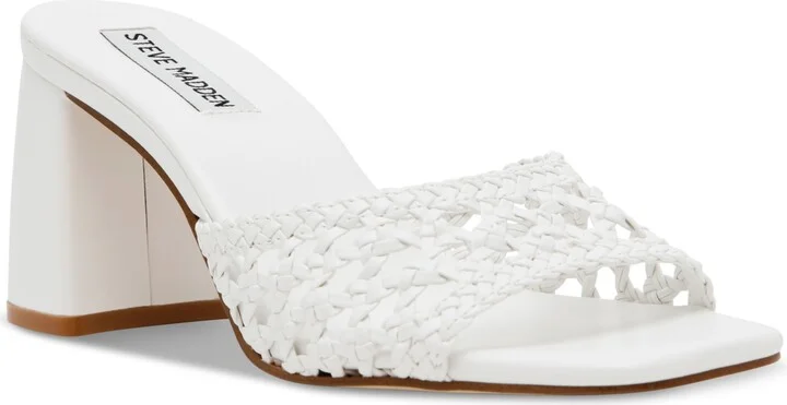Steve Madden Women's Mania Woven Block-Heel Sandals