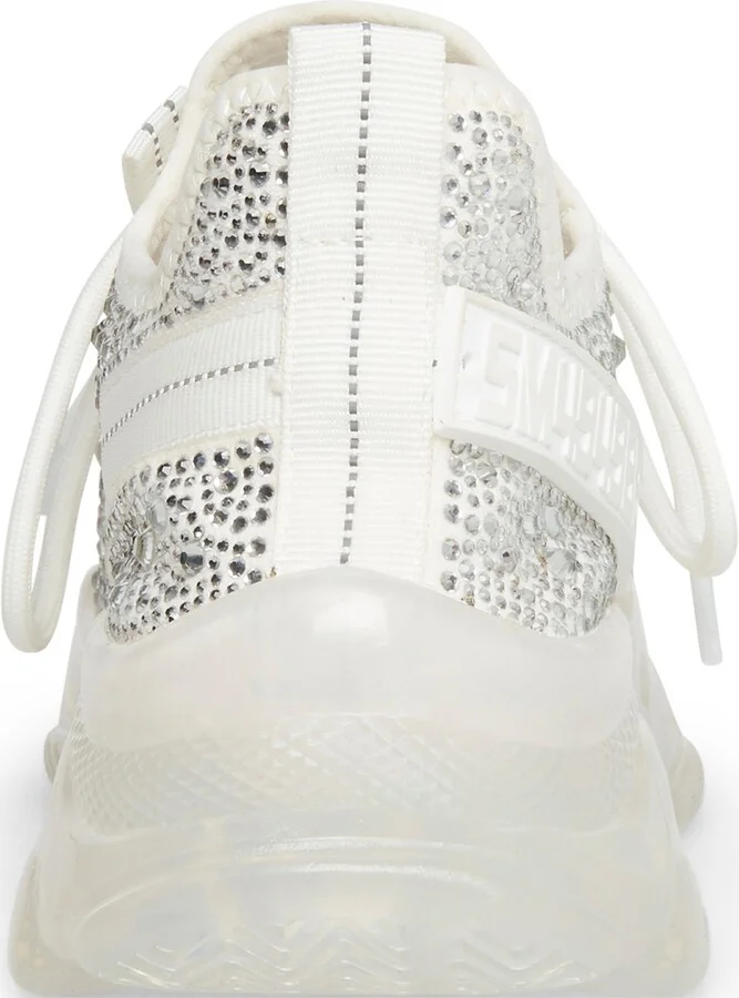 Steve Madden Women's Maxima Rhinestone-Trim Trainer Sneakers - Black/Black Rhinestone - Image 8