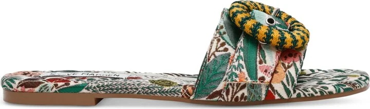 Steve Madden Women's Merla Raffia Buckle Slide Sandals - Image 2