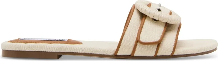 Steve Madden Women's Merla Raffia Buckle Slide Sandals - Image 6