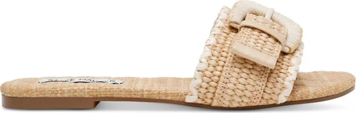 Steve Madden Women's Merla Raffia Buckle Slide Sandals - Image 10