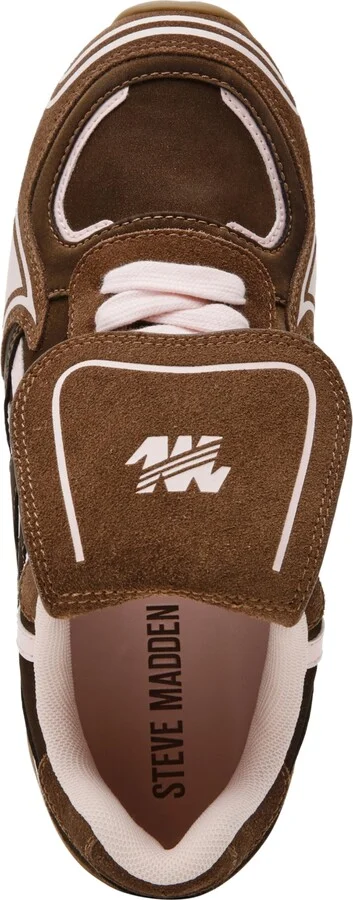 Steve Madden Women's Optimus Lace-Up Sneakers - Brown/Pink Multi - Image 4