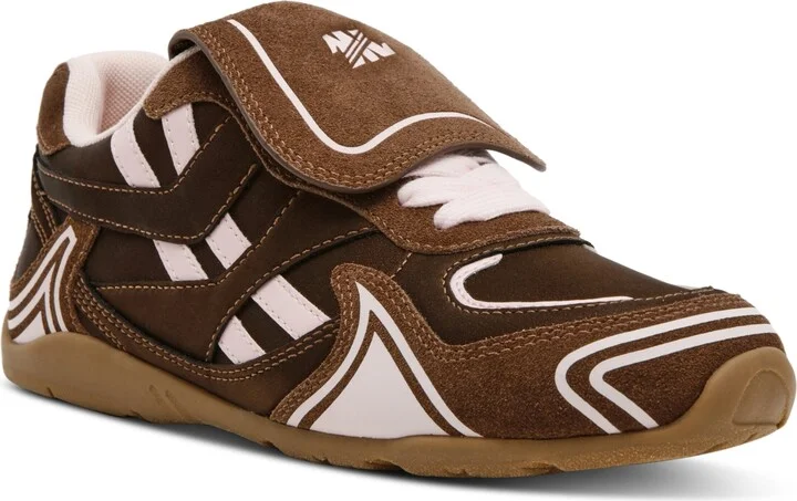 Steve Madden Women's Optimus Lace-Up Sneakers - Brown/Pink Multi