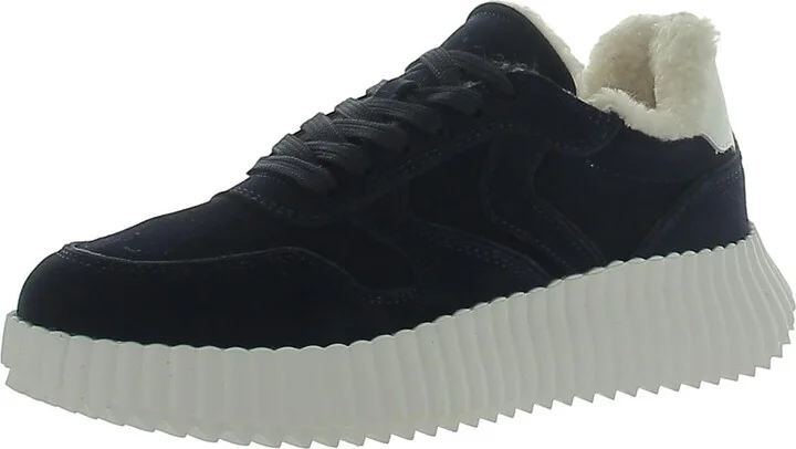 Navy Suede Fur
