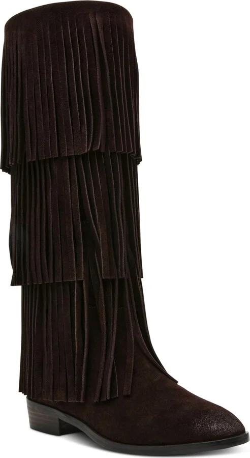Steve Madden Women's Spur Knee-High Fringe Boots