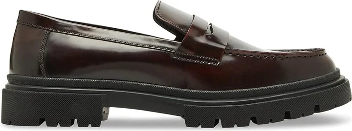 Steve Madden Zephyr Men's Lace Up Wing Tip Shoes Burgundy Box Leather : 10.5 D - Medium - Image 5