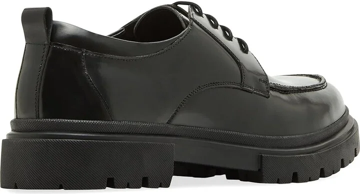 Steve Madden Zuri Men's Lace Up Wing Tip Shoes Black Box Leather : 12 D - Medium - Image 4