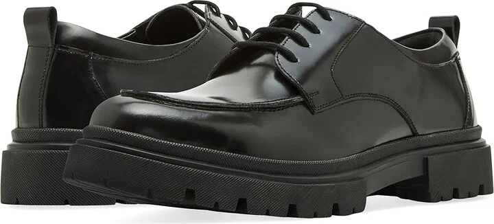 Steve Madden Zuri Men's Lace Up Wing Tip Shoes Black Box Leather : 12 D - Medium