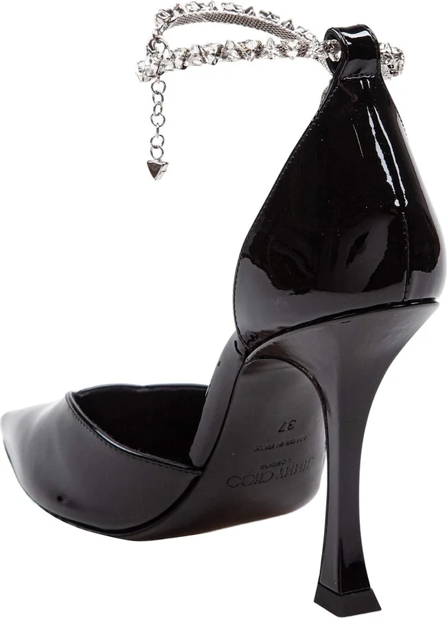 Stevie 100 Patent Leather Sandal With Crystal Anklet - Image 4