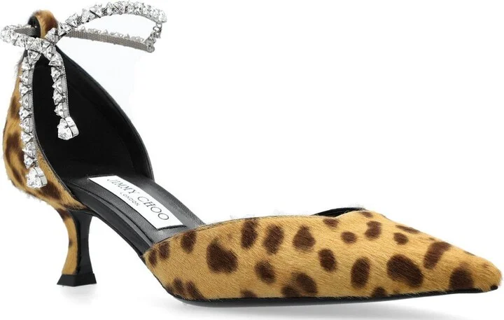 Stevie 50 Leopard Print Pony Pumps - Image 2
