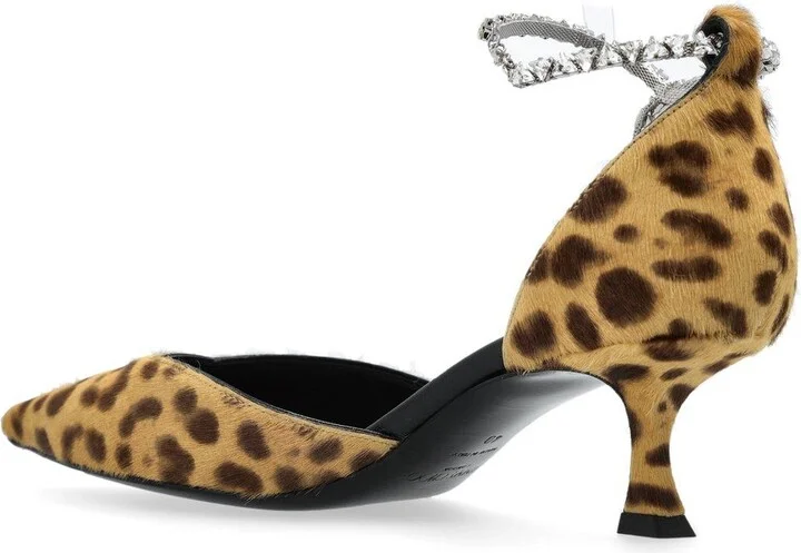 Stevie 50 Leopard Print Pony Pumps - Image 3