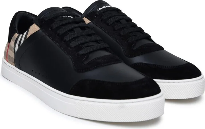 'stevie' Black Leather Sneakers - Image 2
