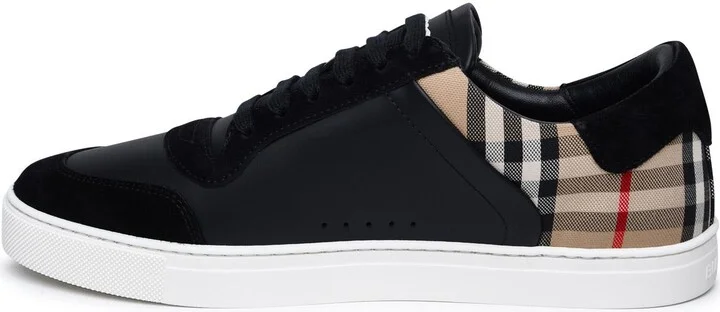 'stevie' Black Leather Sneakers - Image 3