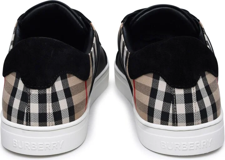 'stevie' Black Leather Sneakers - Image 4