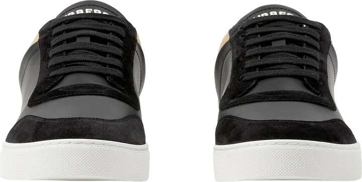 Stevie Leather & Canvas Check Sneaker - Image 4