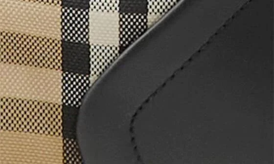 Stevie Leather & Canvas Check Sneaker - Image 11