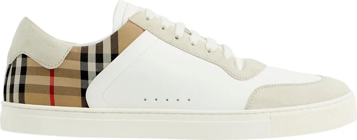 Stevie Leather & Canvas Check Sneaker - Image 4