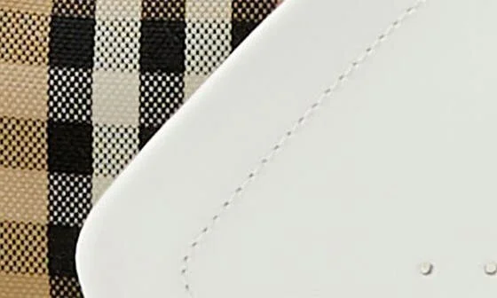 Stevie Leather & Canvas Check Sneaker - Image 8
