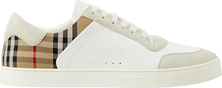 Stevie Leather & Canvas Check Sneaker