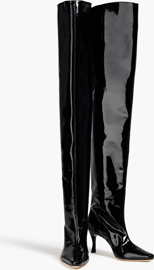 Stevie patent-leather over-the-knee boots - Image 2