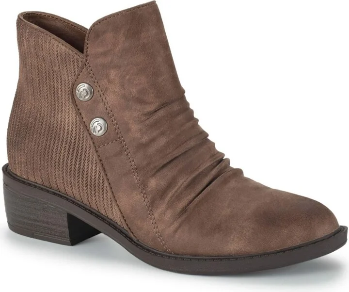 Stevie Womens Faux Leather Ankle Booties