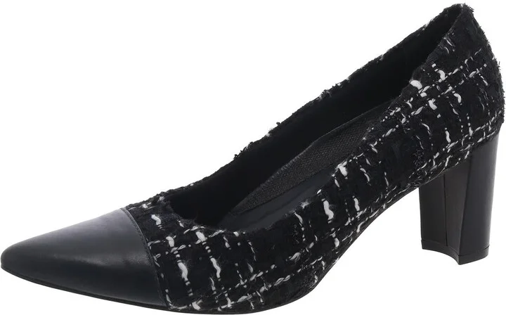Stevie Womens Padded Insole Tweed Pumps