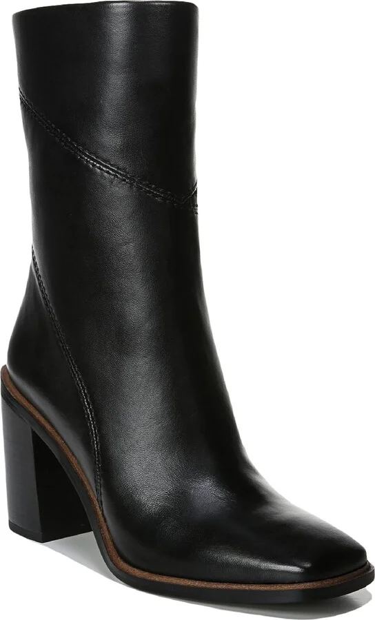 Stevie Womens Zipper Square Toe Booties