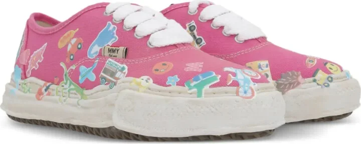 Sticker-Print Canvas Sneakers - Image 2