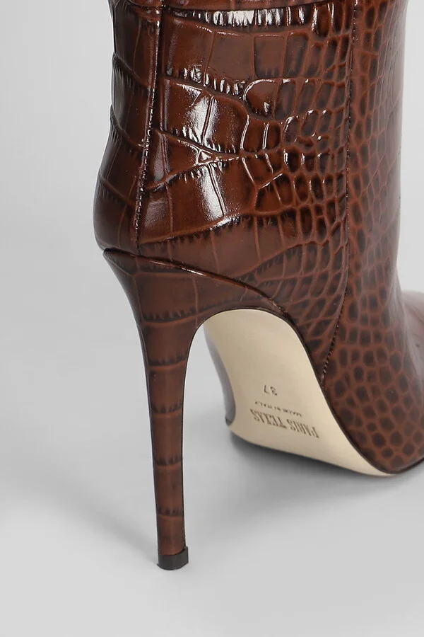 Stiletto Boot High Heels Boots In Brown Leather - Image 5