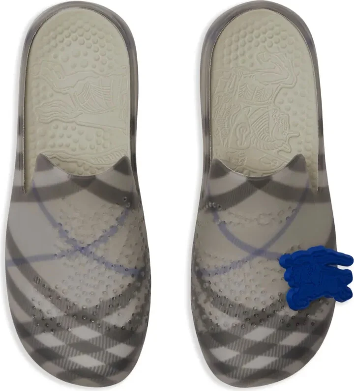 Stingray checked-lining slippers - Image 4