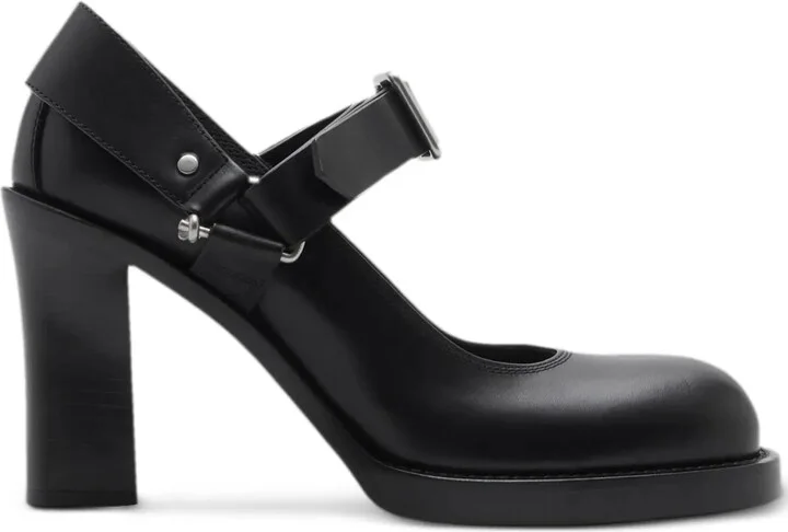 Stirrup 85mm leather pumps
