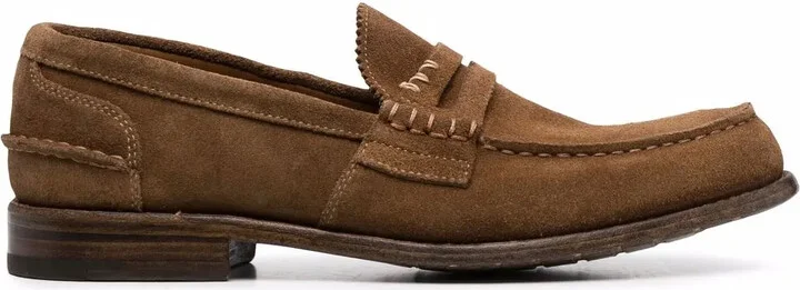 Stitch-Detail Penny Loafers