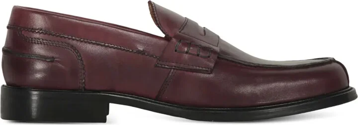 Stitch-Detailing Penny Loafers
