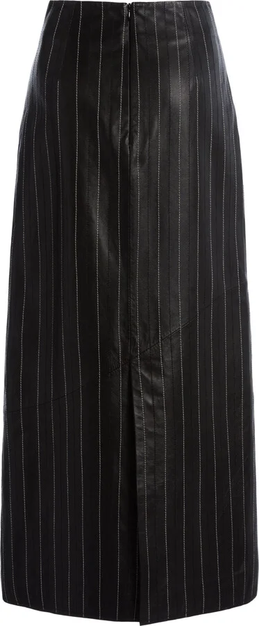 Stitch Leather Midi SkirtBeckham