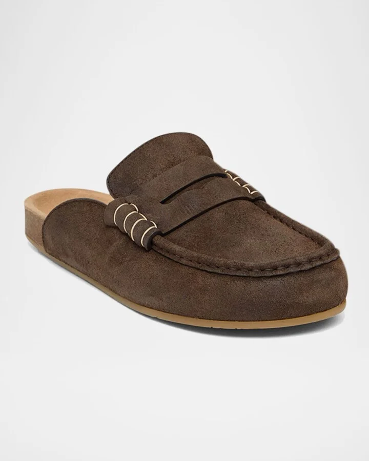 Stitch Suede Loafers - Image 3
