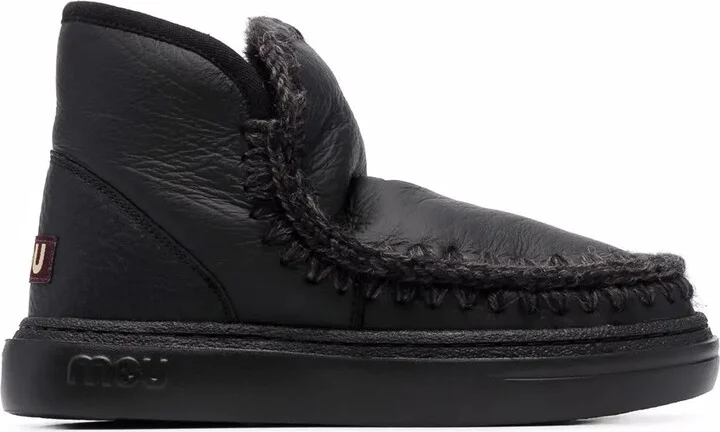 Stitch-Trim Ankle Boots