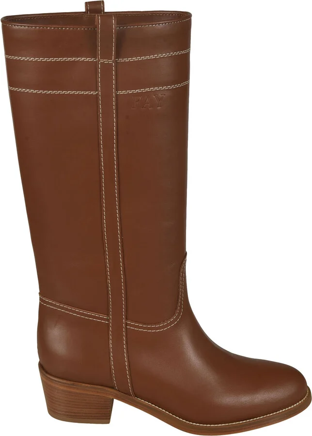 Stitched Fitted Boots